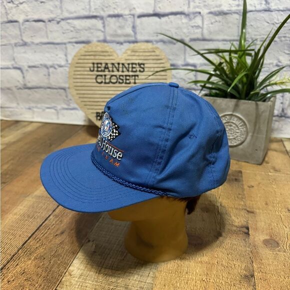 Rare Vintage Maxwell House NASCAR Racing Team Snapback Hat Cap 90s Coffee Blue - Picture 3 of 10